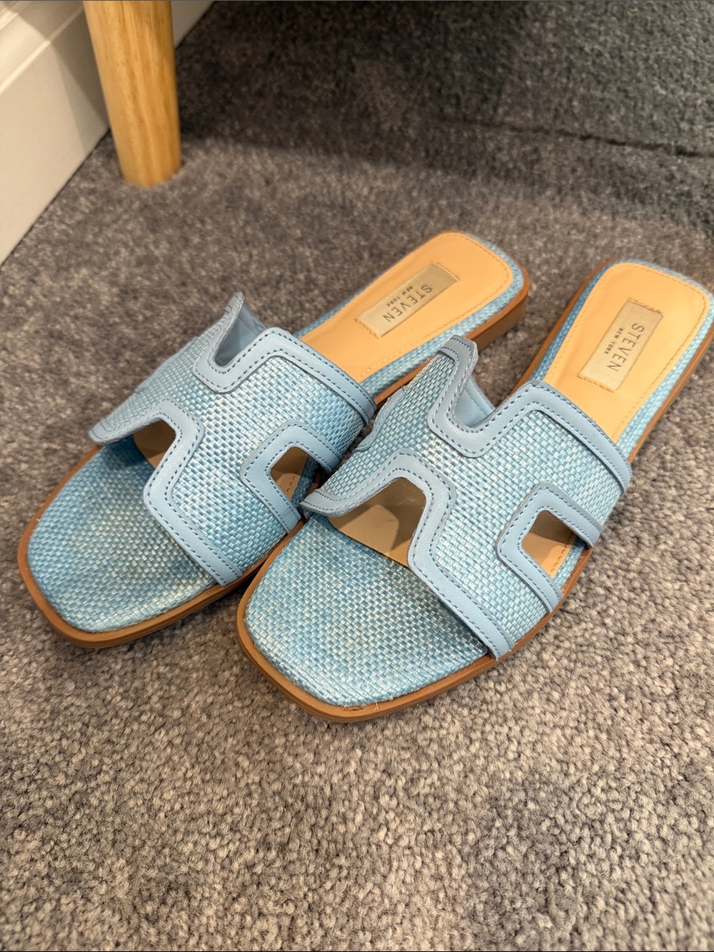 Steven Light Blue Woven Shoe